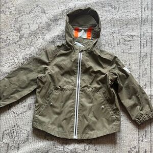 Kids Olive Green Hooded Jacket
